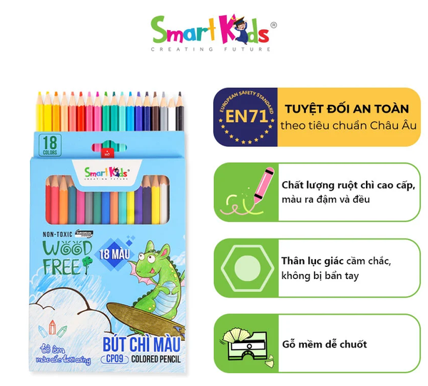 Bút chì màu Wood Free CP04 (12 màu/hộp)