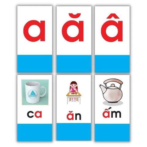 Flashcard - Bộ Thẻ Học Ghép Vần Tiếng Việt - Chữ Cái - Chữ Ghép Và Dấu Thanh