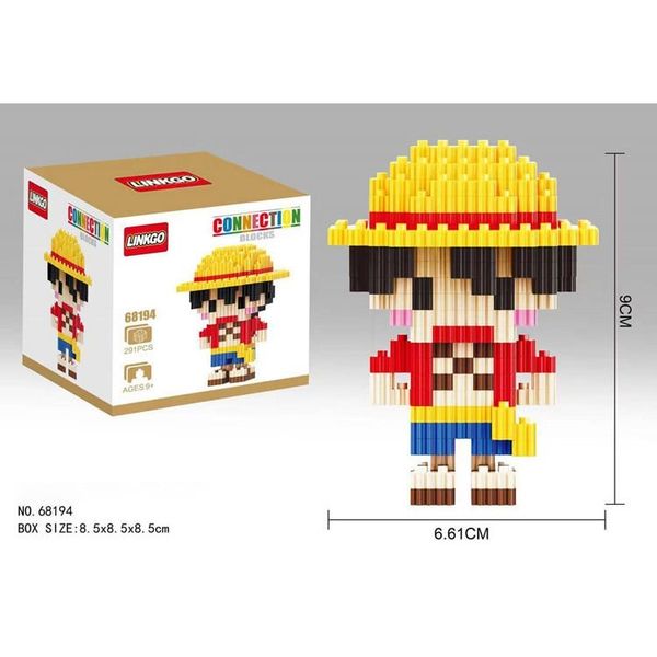 Đồ Chơi Lắp Ráp Mô Hình Nhân Vật One Piece - LinkGo 68194 - Luffy (291 Mảnh Ghép)