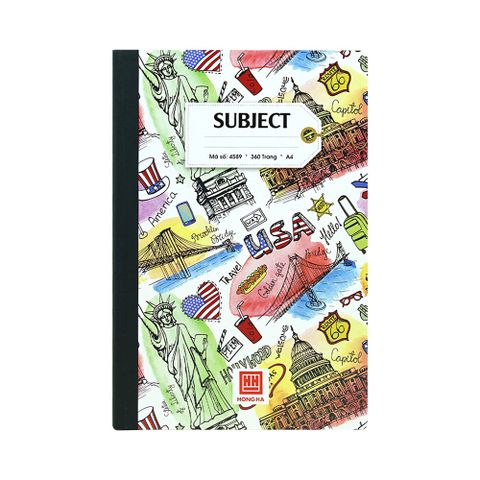 Sổ Bìa Bồi Subiect A4 - 360 Trang - Hồng Hà 4589 - London