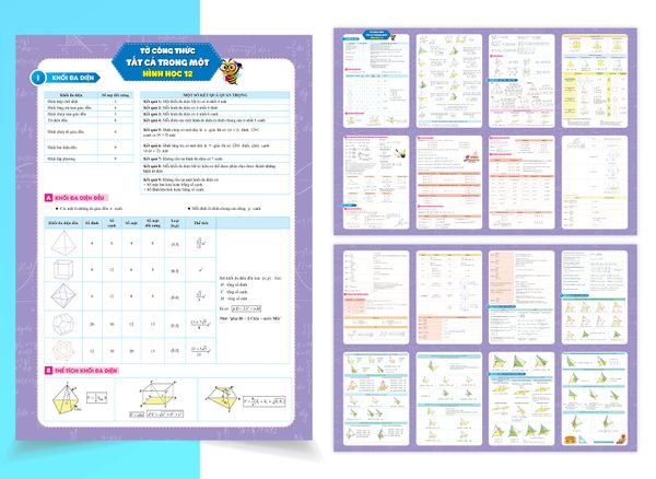 Tờ Công Thức Toán 12 - Tất Cả Trong Một: Đại Số + Hình Học