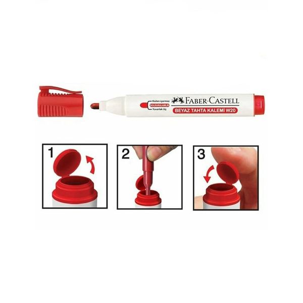 Bút Lông Bảng Trắng II - Mực Đỏ - Faber-Castell 552921