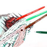 STACOM BỘ BÚT LÔNG MÀU TÔ- 12 MÀU FP212C