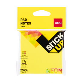 Giấy Note  Deli 76 x 51 mm 75gsm - Màu Vàng (100 Tờ)