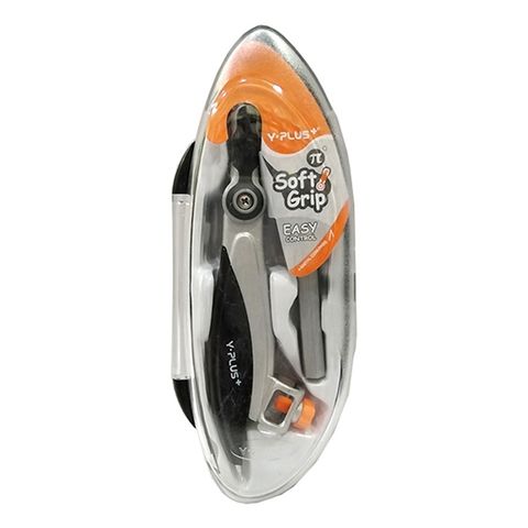 STACOM COMPA CHÌ GỖ THÂN KIM LOẠI - KÈM BÚT CHÌ- CS1804