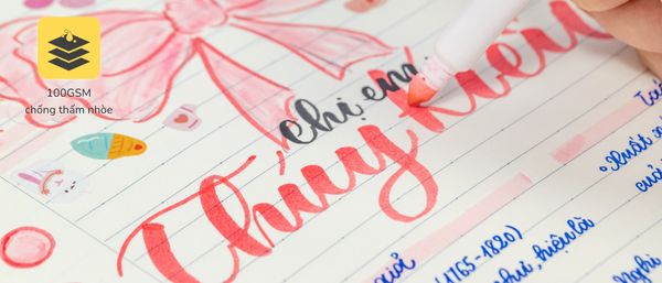 Vở Kẻ Ngang Chấm May Dán Gáy KLONG Pastel Coquette B5 80 trang 100/76