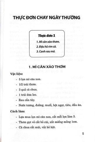 52 Thực Đơn Nấu Ăn Chay Trong Gia Đình