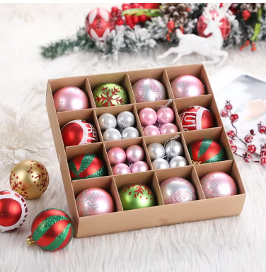 Hộp 40 Quả Châu Trang Trí Giáng Sinh