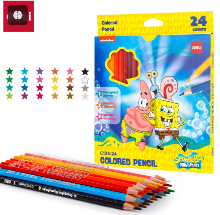 BÚT CHÌ 24 MÀU - HÌNH BỌT BIỂN EC133-24