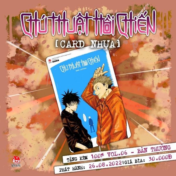 Chú Thuật Hồi Chiến - Tập 6 - Tặng Kèm Obi Và Thẻ Bo Góc Nhựa + Hộp Đựng Card Chú Thuật Hồi Chiến