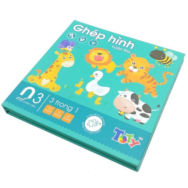 Bộ Ghép Hình Vườn Thú 3 Trong 1 - ToTy LZ07