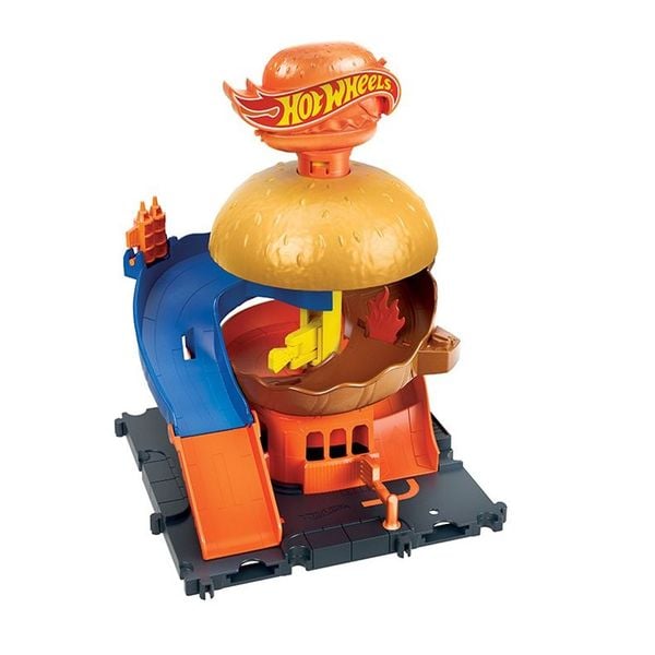 Đồ Chơi Mô Hình Cửa Hàng Burger Hot Wheels City - HDR26/HDR2