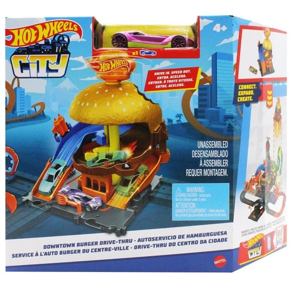 Đồ Chơi Mô Hình Cửa Hàng Burger Hot Wheels City - HDR26/HDR2