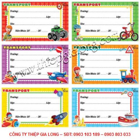 Nhãn Tập Học Sinh 6 ô