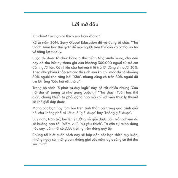 5 Phút Tư Duy Logic - Tập 3: Nâng Cao