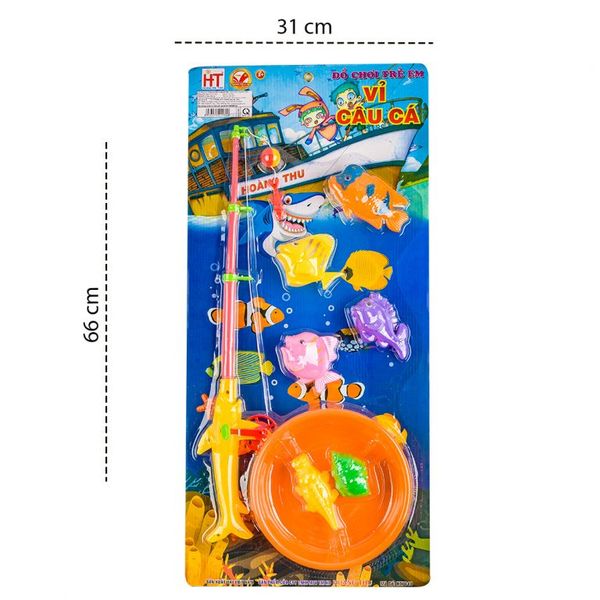 Vỉ Câu Cá 1 Cần  Có Thau HT7648