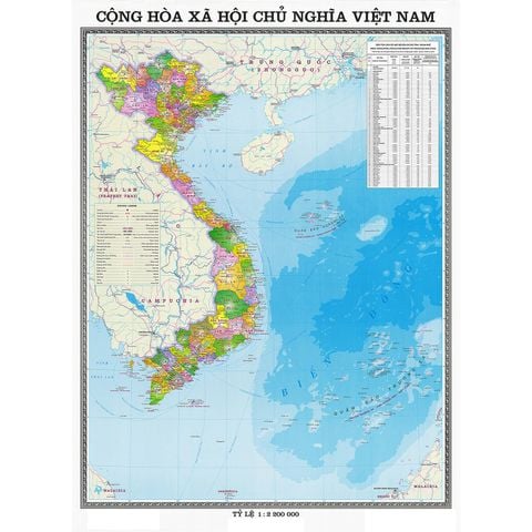 BẢN ĐỒ HÀNH CHÍNH VIỆT NAM, KHỔ A0