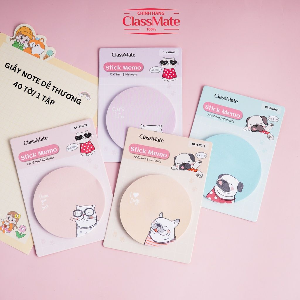 Giấy Note hình tròn, 40 tờ tiện dụng in hình dễ thương CL-SN013 - Nhà ...