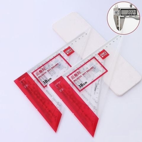 Bộ Thước Eke 20 Cm Deli 6420