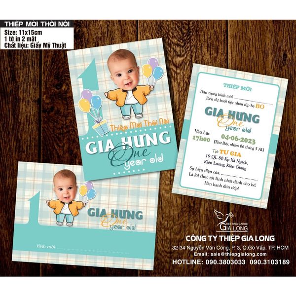 THIỆP MỜI THÔI NÔI GIA LONG 11X15