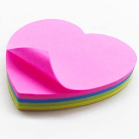 Giấy Nhớ 4 Màu Hình Trái Tim E528