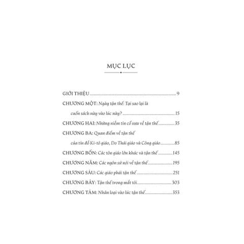 Ngày Tận Thế - Lời Tiên Tri Về Tương Lai Và Thế Giới