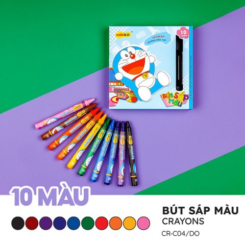 Bút sáp màu Thiên Long CR-C04/DO 10 màu