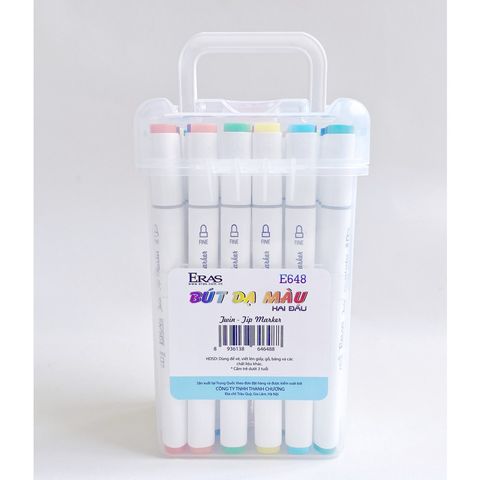 Bút Dạ Màu 2 Đầu E648 24 Màu