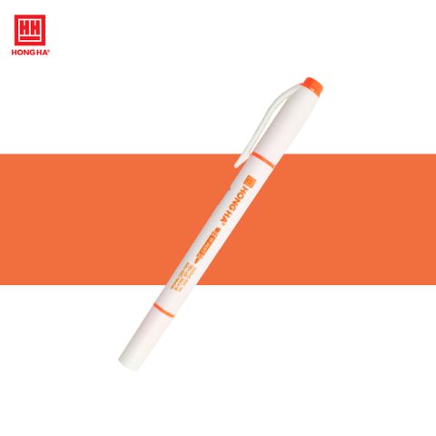 Bút Dạ Quang 2 Đầu TF-HL02 - Hồng Hà 6690 - Cam