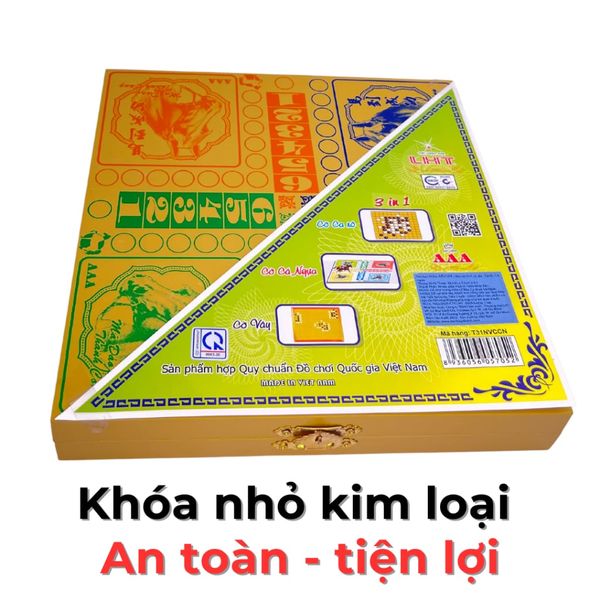 Bàn 3 Trong 1 Nhỏ - Cờ Carô + Cờ Vây + Cờ Cá Ngựa
