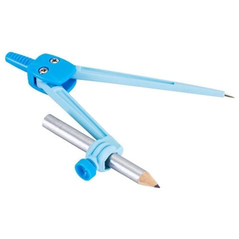 Bộ Compa Kèm Bút Chì Gỗ - Deli 8621 - Màu Xanh