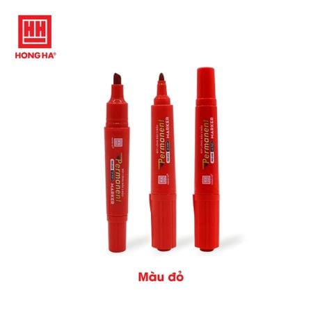 Bút lông dầu 2 đầu không xóa được GX-PM01 Hồng Hà - ĐỎ - 6668