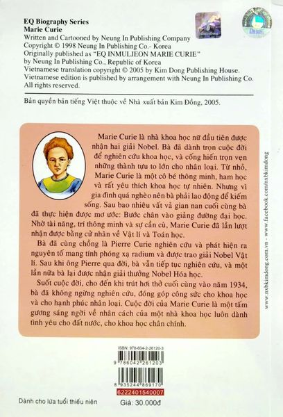 Danh Nhân Thế Giới - Marie Curie (Tái Bản 2022)