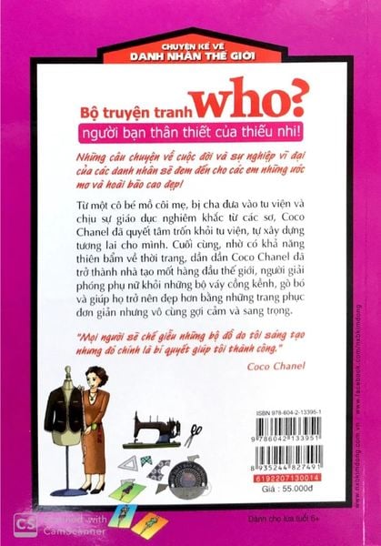 Who? Chuyện Kể Về Danh Nhân Thế Giới - Coco Chanel (Tái Bản 2019)