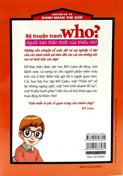 Who? Chuyện Kể Về Danh Nhân Thế Giới - Bill Gates (Tái Bản 2023)