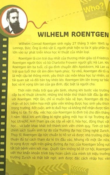 Who? Chuyện Kể Về Danh Nhân Thế Giới - Wilhelm Roentgen (Tái Bản 2023)