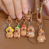 Set 6 Móc khóa Capybara Resin dễ thương - Trang trí treo túi học sinh