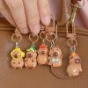 Set 6 Móc khóa Capybara Resin dễ thương - Trang trí treo túi học sinh