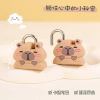 Ổ Khóa Mini Capybara Hoạt Hình Dễ Thương Có Chìa Khóa Tủ Hành Lý