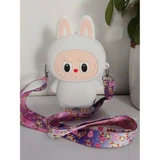 Túi đeo xách đeo chéo silicon hình Labubu thời trang dễ thương