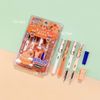 Set bút máy xóa được Capybara hoạt hình kèm ống mực