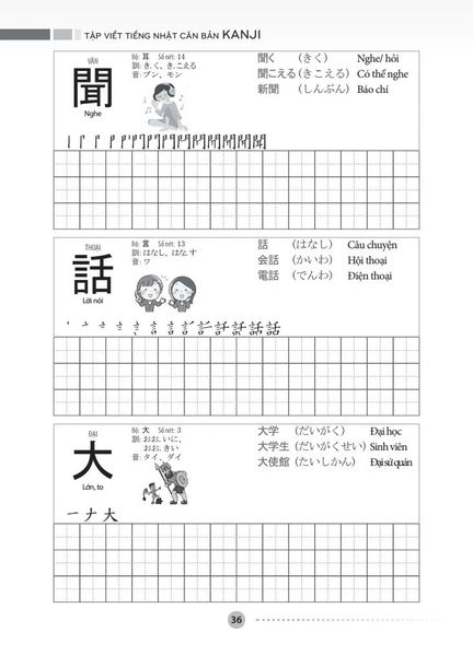 Tập Viết Tiếng Nhật Căn Bản - Kanji (Tái Bản 2023)