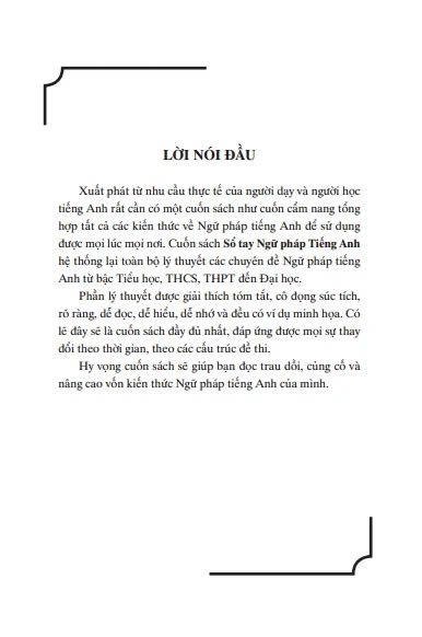 Sổ Tay Ngữ Pháp Tiếng Anh (Tái Bản 2023)