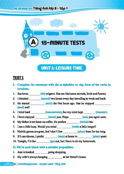 Global Success - Bộ Đề Kiểm Tra Tiếng Anh Lớp 8 - Tập 1 (Có Đáp Án)