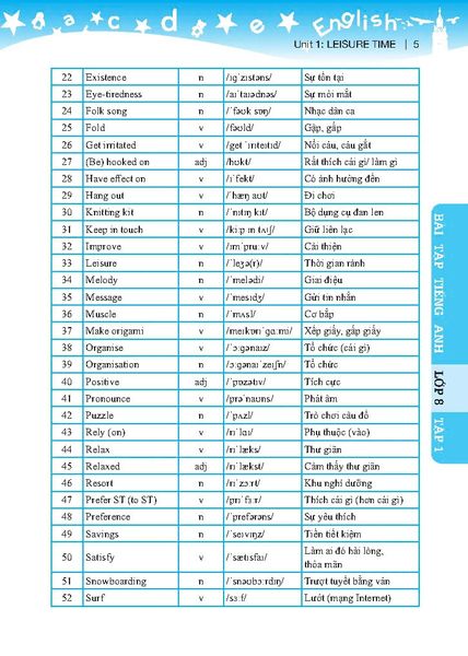 Global Success - Bài Tập Tiếng Anh Lớp 8 - Tập 1 (Có Đáp Án)