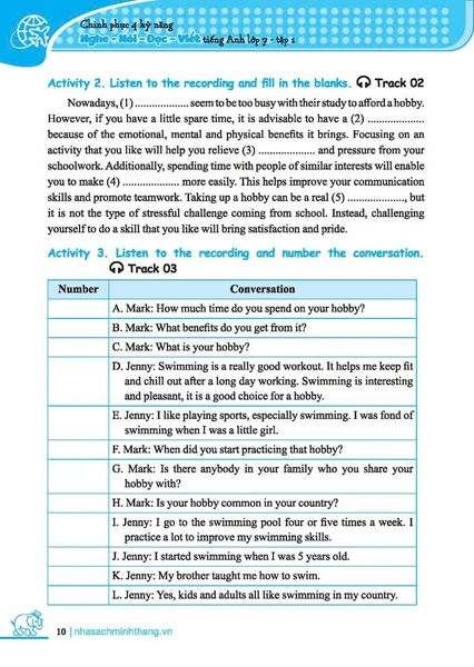 Global Success - Chinh Phục 4 Kỹ Năng Tiếng Anh Nghe - Nói - Đọc - Viết Lớp 7 - Tập 1