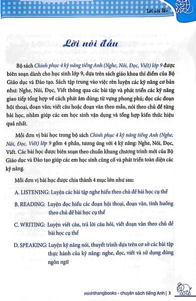Chinh Phục 4 Kỹ Năng Tiếng Anh Nghe - Nói - Đọc - Viết Lớp 9 - Tập 1