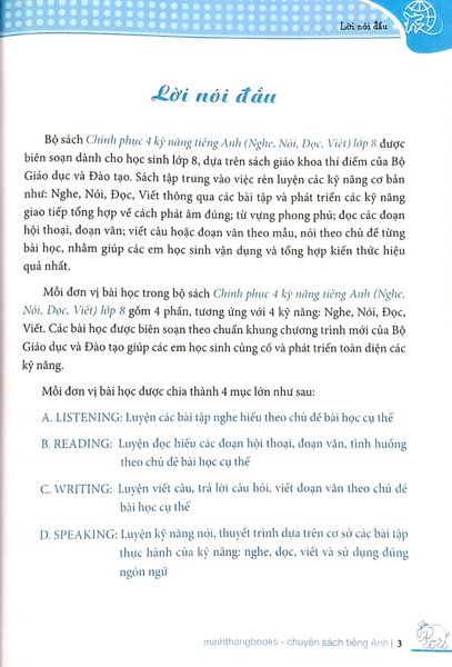 Chinh Phục 4 Kỹ Năng Tiếng Anh Nghe - Nói - Đọc - Viết Lớp 8 - Tập 1