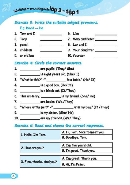 Global Success - Bộ Đề Kiểm Tra Tiếng Anh lớp 3 - Tập 1 - Có Đáp Án