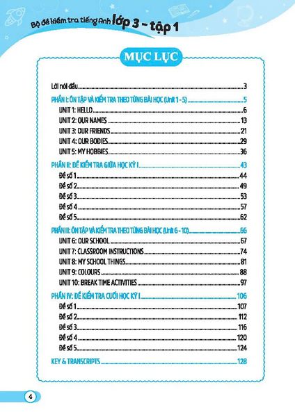 Global Success - Bộ Đề Kiểm Tra Tiếng Anh lớp 3 - Tập 1 - Có Đáp Án